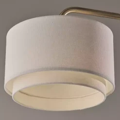 Kirklands Home Table Lamps|Brass Two-Tiered Shade Table Lamp Gold