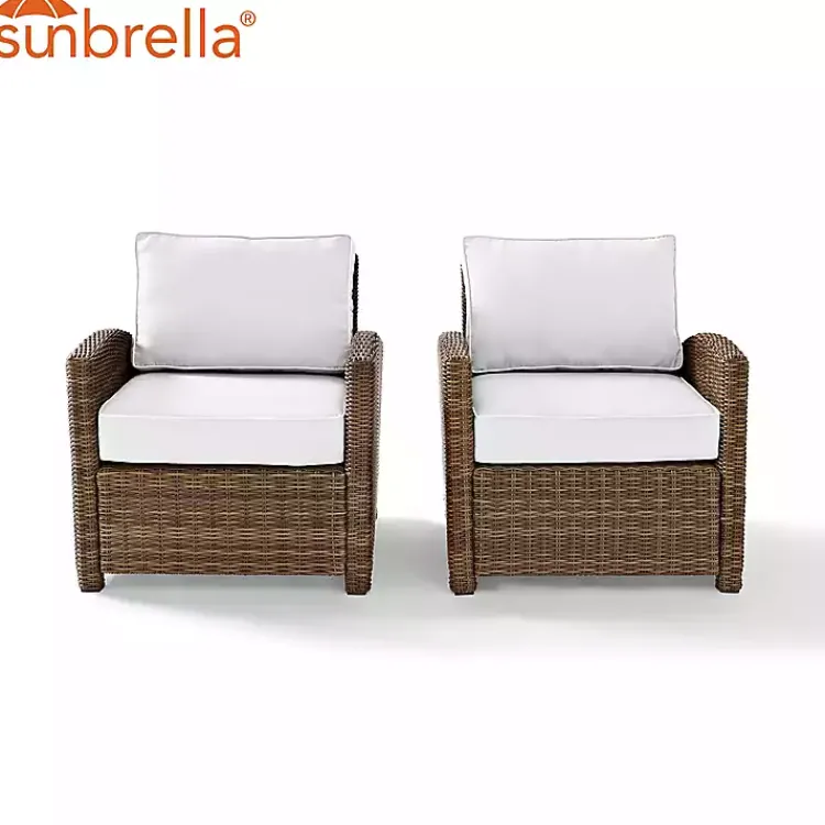 Kirklands Home Outdoor Seating|Bren 2-pc. Chair Set with Sunbrella Cushions Brown