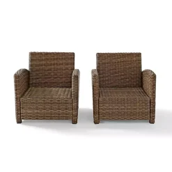 Kirklands Home Outdoor Seating|Bren 2-pc. Chair Set with Sunbrella Cushions Brown
