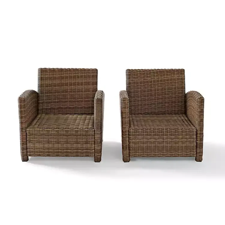 Kirklands Home Outdoor Seating|Bren 2-pc. Chair Set with Sunbrella Cushions Brown