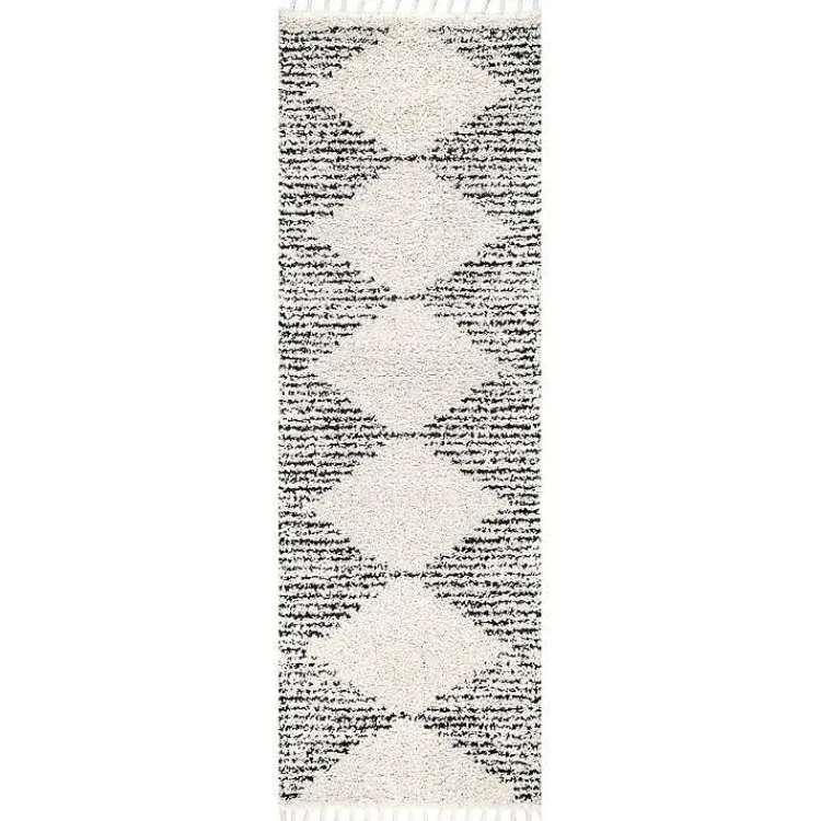 Kirklands Home Accent Rugs|Bria Moroccan Diamond Tassel Runner