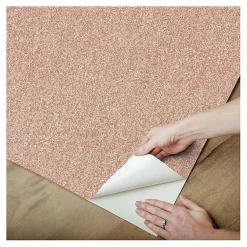 Kirklands Home Wall Murals & Wallpaper|Brick Textured Cross Woven Peel & Stick Wallpaper Pink