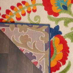 Kirklands Home Outdoor Rugs|Bright Abstract Floral Outdoor Area Rug, 5x7