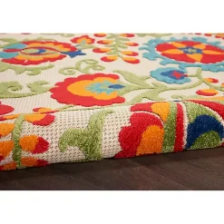 Kirklands Home Outdoor Rugs|Bright Abstract Floral Outdoor Area Rug, 5x7