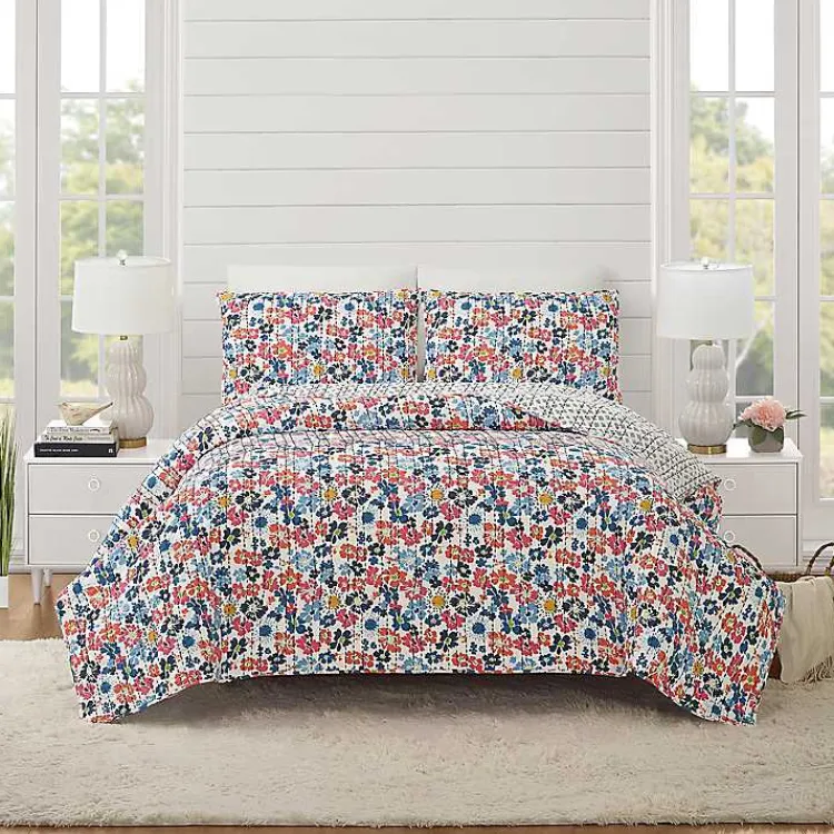 Kirklands Home Quilts|Bright Blossom 3-pc. Full/Queen Quilt Set Multi
