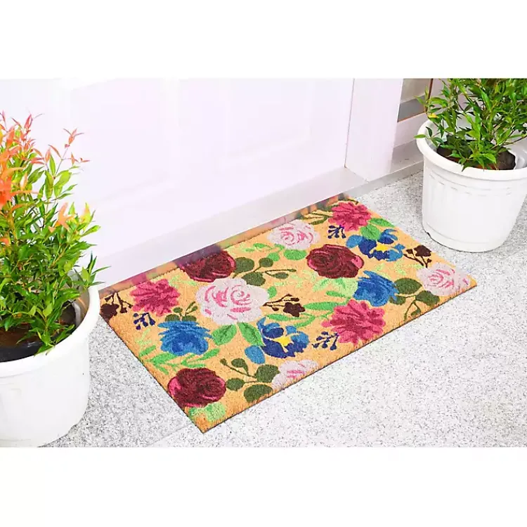 Kirklands Home Doormats|Bright Boho Flowers Doormat Multi