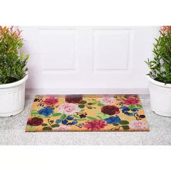 Kirklands Home Doormats|Bright Boho Flowers Doormat Multi