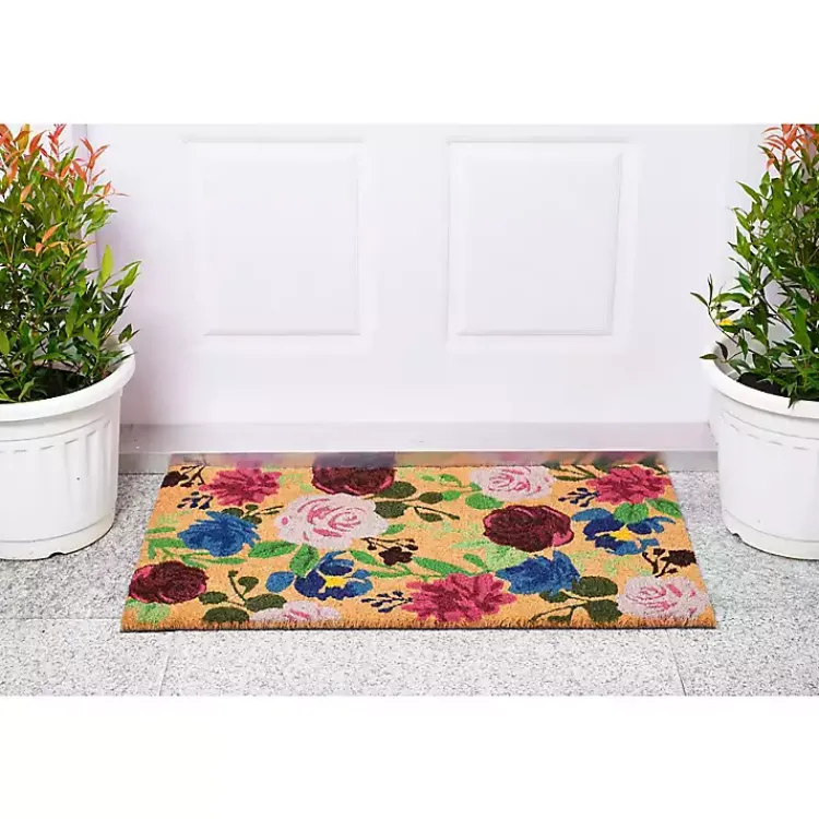 Kirklands Home Doormats|Bright Boho Flowers Doormat Multi