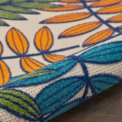 Kirklands Home Outdoor Rugs|Bright Branches Round Outdoor Area Rug, 5x5