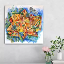 Bright Purim Canvas Art Print Hanukkah Decorations