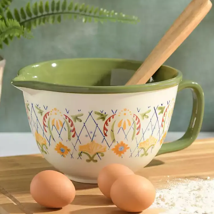 Kirklands Home Serving & Entertaining|Bright Southwest Floral Batter Bowl