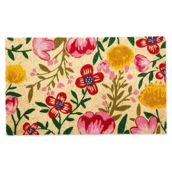 Kirklands Home Doormats|Bright Summer Blossoms Coir Doormat