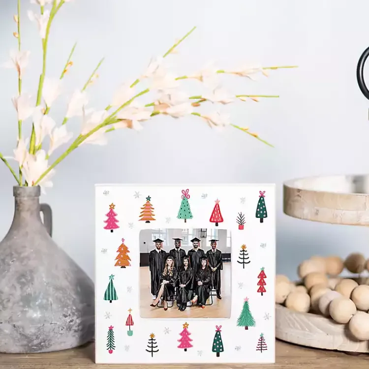 Bright Tree Whimsy Wonderland Picture Frame, 4x4 Christmas Decorations