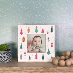 Bright Tree Whimsy Wonderland Picture Frame, 4x4 Christmas Decorations