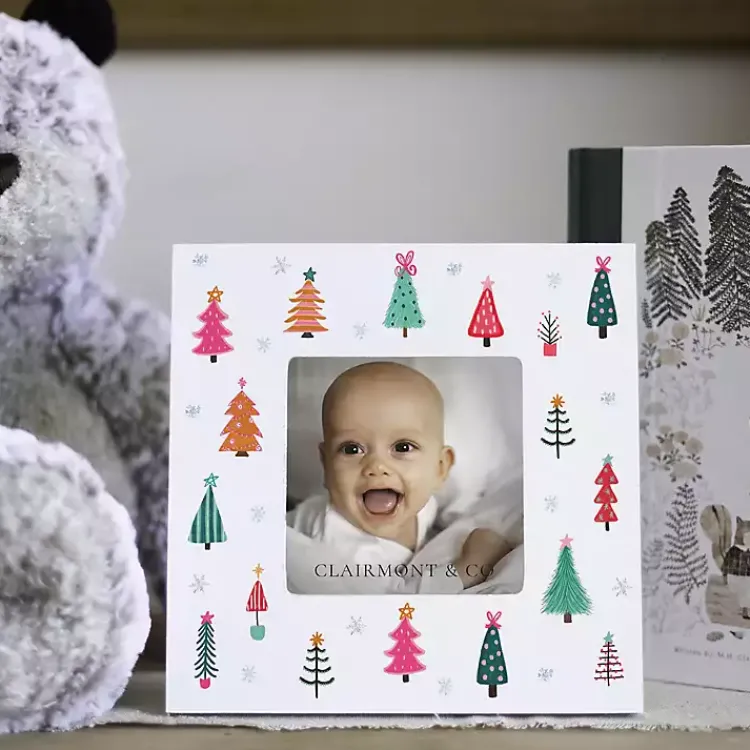 Bright Tree Whimsy Wonderland Picture Frame, 4x4 Christmas Decorations