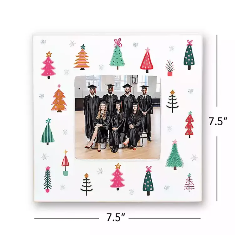 Bright Tree Whimsy Wonderland Picture Frame, 4x4 Christmas Decorations