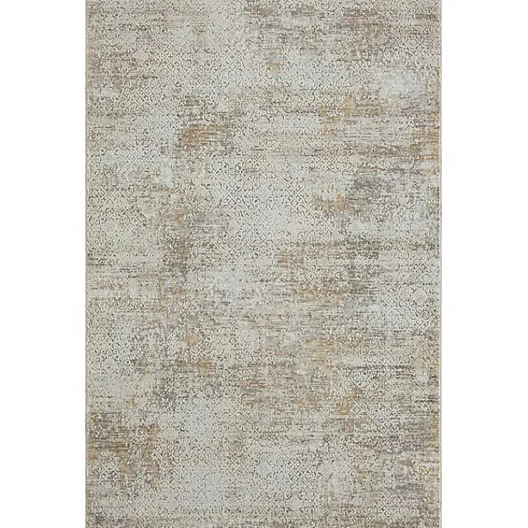Kirklands Home Accent Rugs|Brisbane Beige Faded Damask Area Rug, 2x3