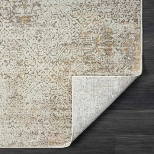Kirklands Home Accent Rugs|Brisbane Beige Faded Damask Area Rug, 2x3