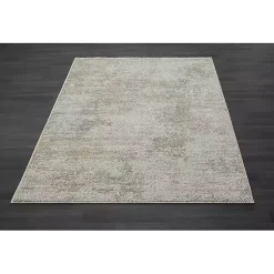 Kirklands Home Accent Rugs|Brisbane Beige Faded Damask Area Rug, 2x3