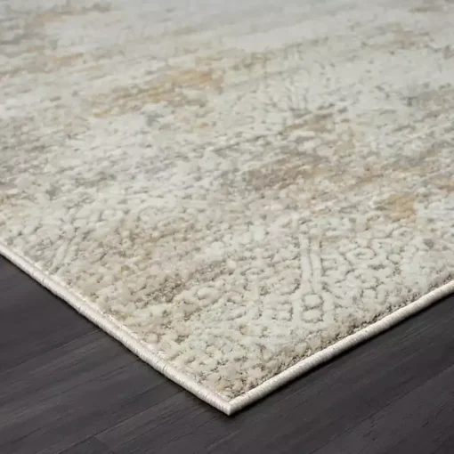 Kirklands Home Accent Rugs|Brisbane Beige Faded Damask Area Rug, 2x3
