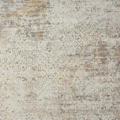 Kirklands Home Area Rugs|Brisbane Beige Faded Damask Area Rug, 4x6