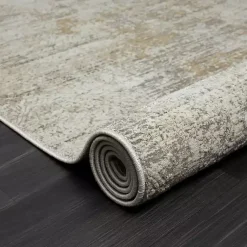 Kirklands Home Area Rugs|Brisbane Beige Faded Damask Area Rug, 4x6