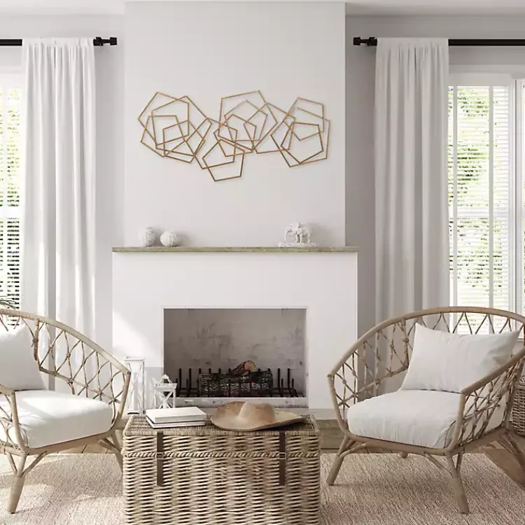 Kirklands Home Wall Plaques|Bronze Astraga Pentagon Plaque Brown