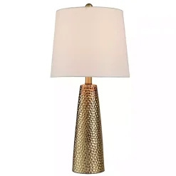 Kirklands Home Table Lamps|Bronze Hammered Table Lamp White