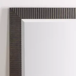 Kirklands Home Framed Mirrors|Bronze Ribbed Devin Profile Mirror, 28x68 in.