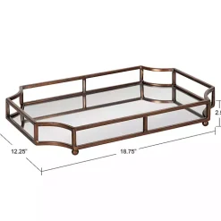 New Bronze Scalloped Reflective Tray Decorative Trays