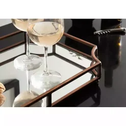 New Bronze Scalloped Reflective Tray Decorative Trays