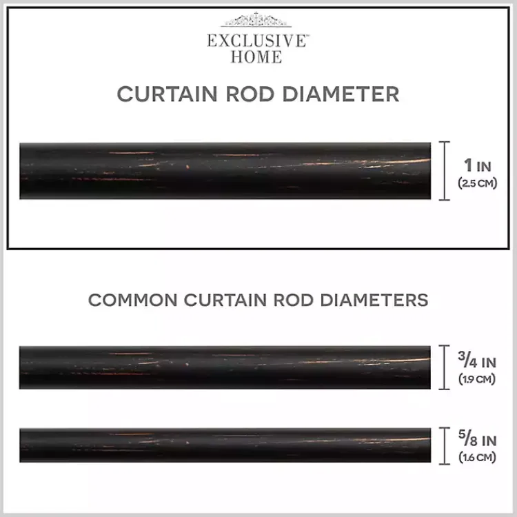Kirklands Home Curtain Rods & Hardware|Bronze Stacked Cylinder Curtain Rod, 120 in.