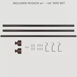 Kirklands Home Curtain Rods & Hardware|Bronze Stacked Cylinder Curtain Rod, 120 in.