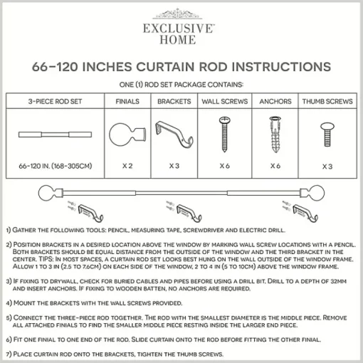 Kirklands Home Curtain Rods & Hardware|Bronze Stacked Cylinder Curtain Rod, 120 in.