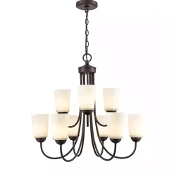 Kirklands Home Chandeliers & Pendant Lighting|Bronze Traditional 9-Light Chandelier