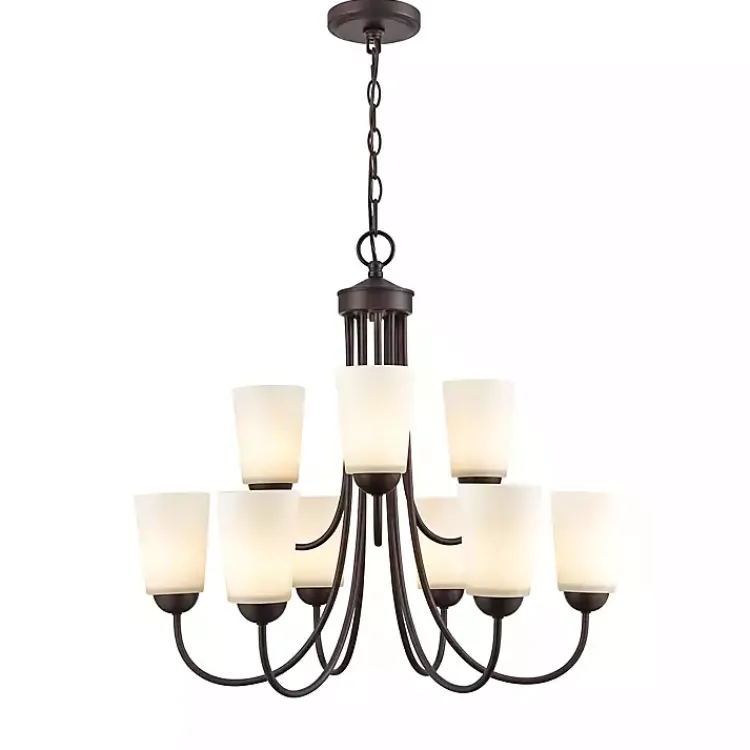 Kirklands Home Chandeliers & Pendant Lighting|Bronze Traditional 9-Light Chandelier