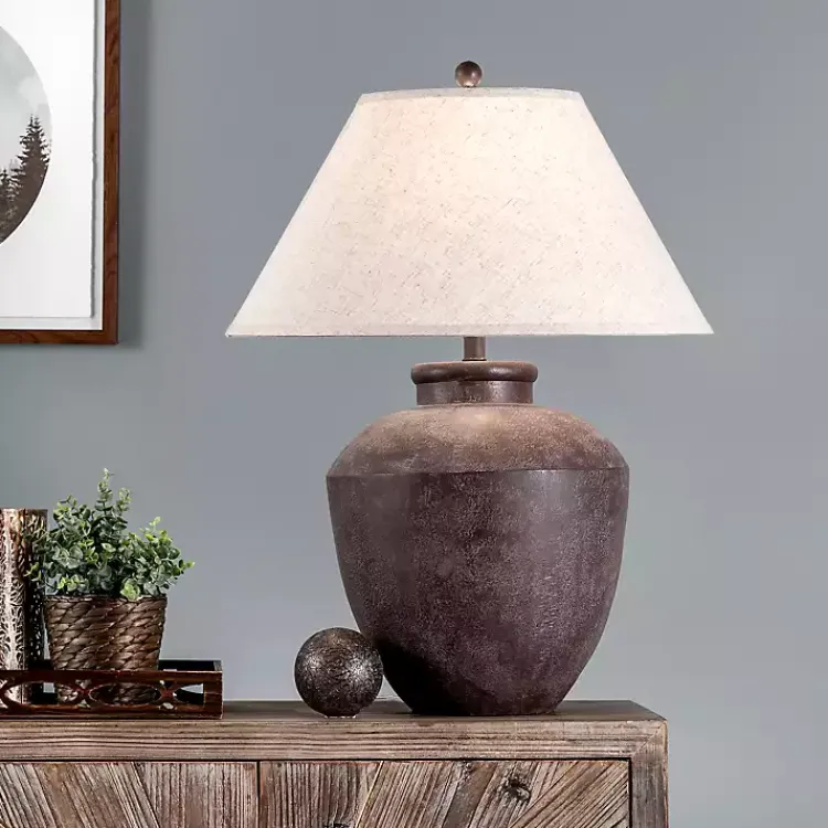 Kirklands Home Table Lamps|Bronze Urn Resin Table Lamp Ivory