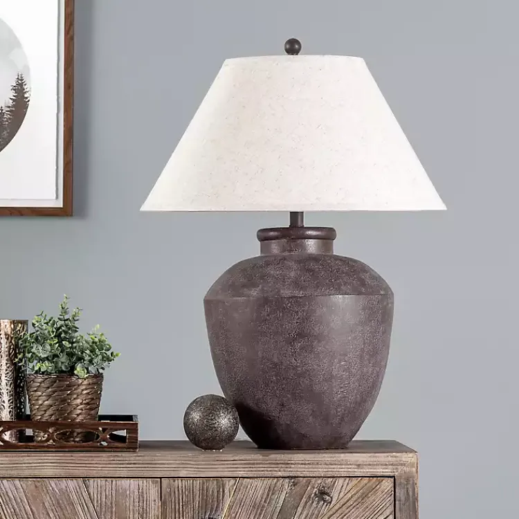 Kirklands Home Table Lamps|Bronze Urn Resin Table Lamp Ivory