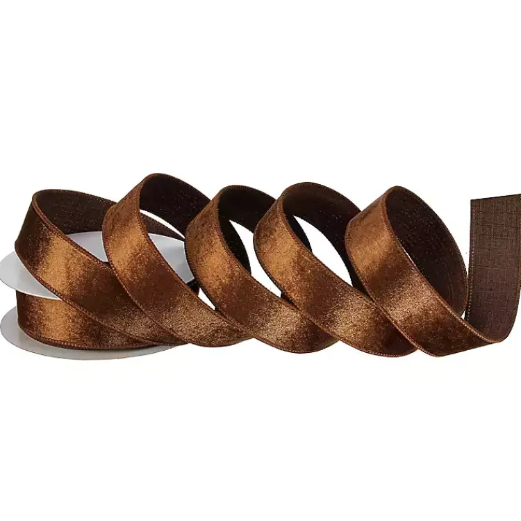 Sale Bronze Velvet Dupioni 10 yard Christmas Ribbon Christmas Decorations