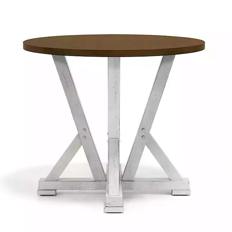 Kirklands Home Dining Tables|Brown and Antique White Wood Counter Table