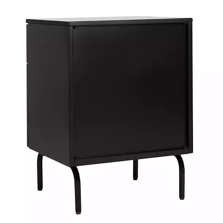 Kirklands Home Nightstands|and Black 2-Drawer Nightstand Brown