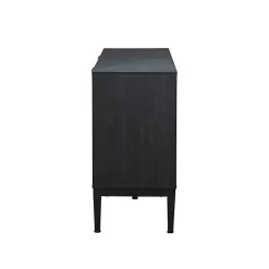 Kirklands Home Cabinets & Sideboards|Brown and Black Wood Chevron 4-Door Sideboard
