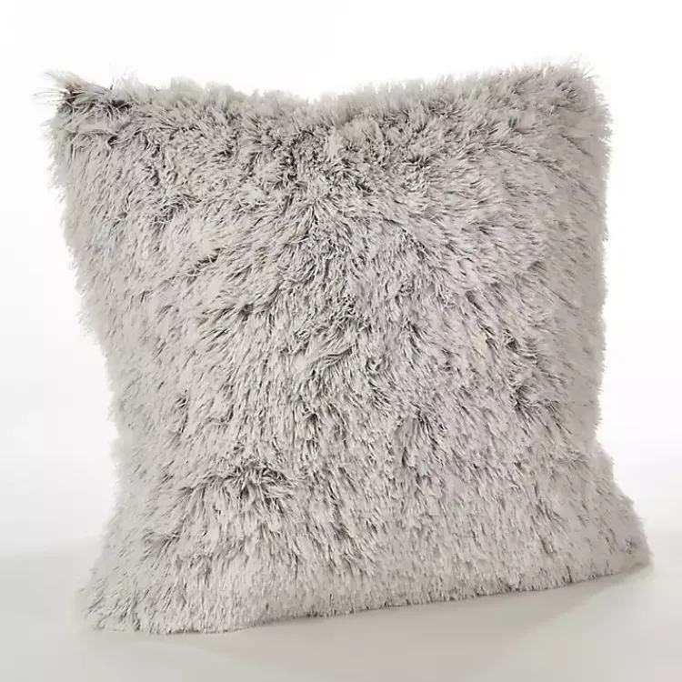 Discount and White Faux Fur Pillow Pillows