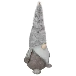 Brown and White Knit LED Gnome Christmas Decorations