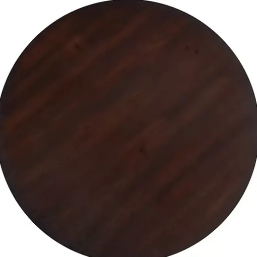 Kirklands Home Dining Tables|Brown and White Round Wooden Dining Table