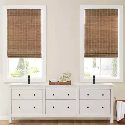 Kirklands Home Curtains & Drapes|Bamboo Light Filtering Roman Shade, 29 in. Brown