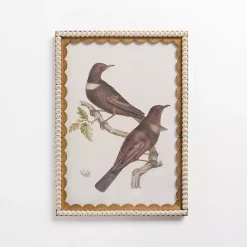 Kirklands Home Framed Art|Brown Birds Scalloped Framed Art Print