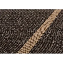 Kirklands Home Outdoor Rugs|Bordered Outdoor Area Rug, 7x9 Brown