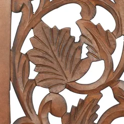 Kirklands Home Wall Plaques|Botanical Wood Panel Wall Plaque Brown