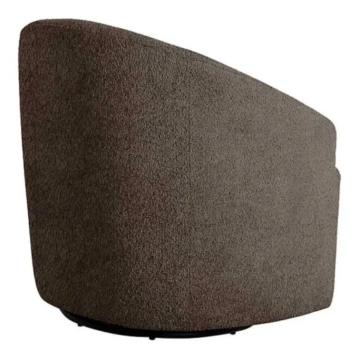 Kirklands Home Accent Chairs|Boucle Barrel Swivel Accent Chair Brown